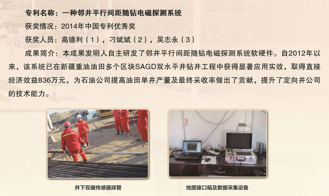 2014-中国专利奖-优秀奖-一种邻井平行间距随钻电磁探测系统-高德利.jpg