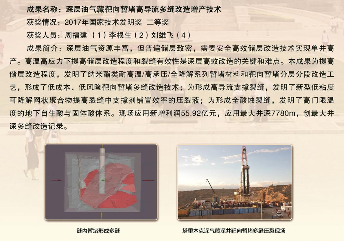 2017-国家技术发明奖-深层油气藏靶向暂堵高导流多缝改造增产技术-周福建.jpg
